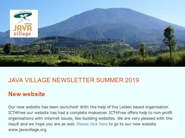 Java Village Nieuwsbrief Zomer 2019